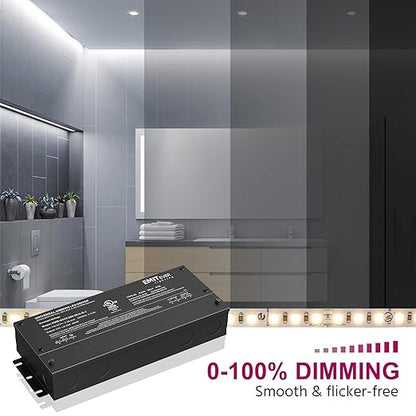 EMITEVER Dimmable Led Driver, 200W AC 110V-277V to DC 24V Transformer, 5-in-1 - Image 6