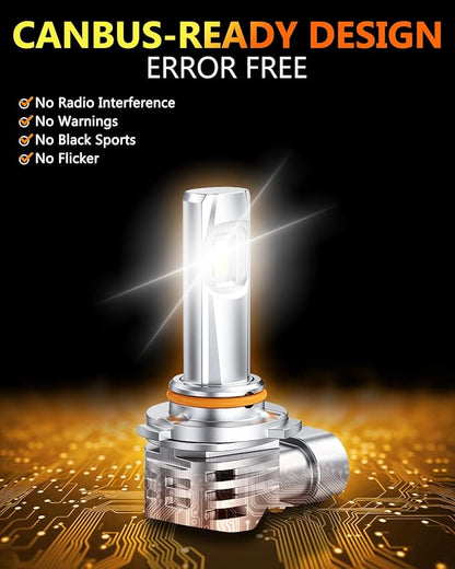 OXILAM H11/H9/H8 and 9005/HB3 Light Bulbs Combo, 000LM Wider Driving Vision - Image 6