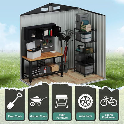 6x4 FT Outdoor Storage Shed - Image 4