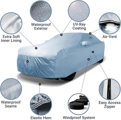 iCarCover Custom Car Cover for 2006-2025 Porsche Cayman, Waterproof All Weather - Image 4