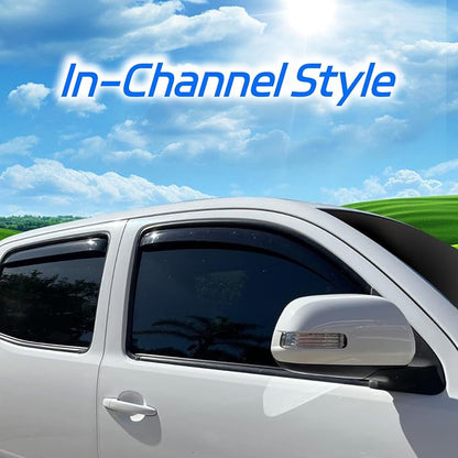 4 PCS in-Channel Window Rain Guards Fit - Image 3