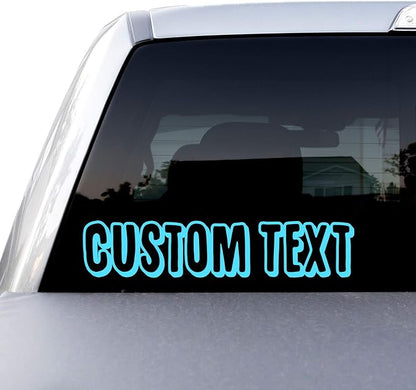 Large Custom Business Name and Website Description Text Decal Sticker - Image 2