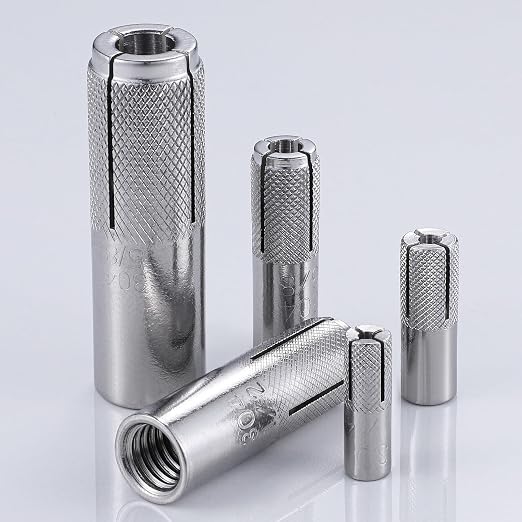 Wensilon 5/8"-11 Premium Stainless Steel Drop in Anchors Assortment, Knurled - Image 4