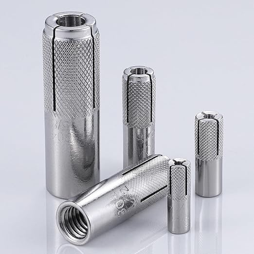 Wensilon 1/2"-13 Premium Stainless Steel Drop in Anchors Assortment, Knurled - Image 4