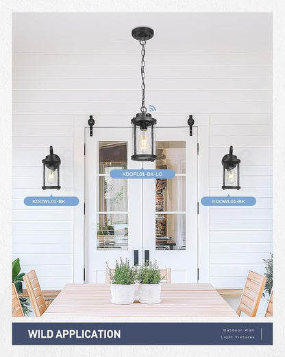 kudos Porch Lights Outdoor, 15.8 inch Large Cylinder Wall Light, E26 Sockets - Image 7
