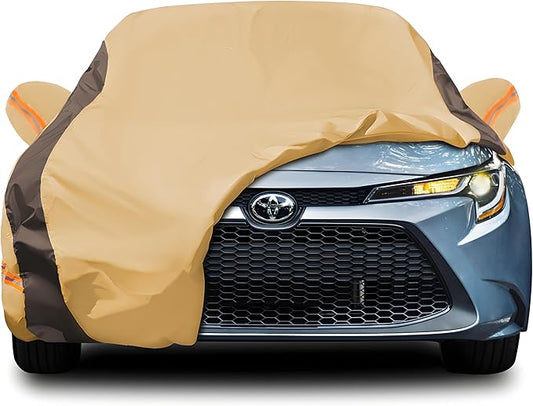 Corolla Car Cover Heavy Duty Waterproof All Weather Compatible by FSGRICH