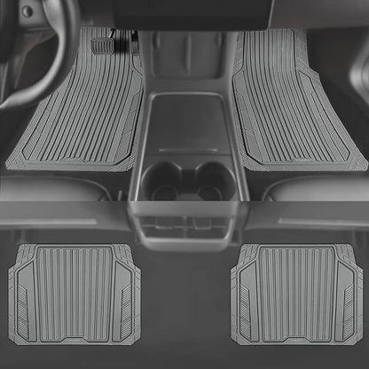 CAR PASS Heavy Duty Sporty Rubber Car Mats, Deep Dish All Weather Car Floor - Image 5