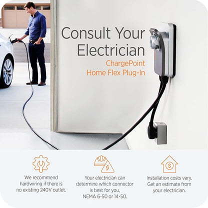 ChargePoint HomeFlex Level 2 EV Charger J1772, NEMA 14-50 Plug - Image 4