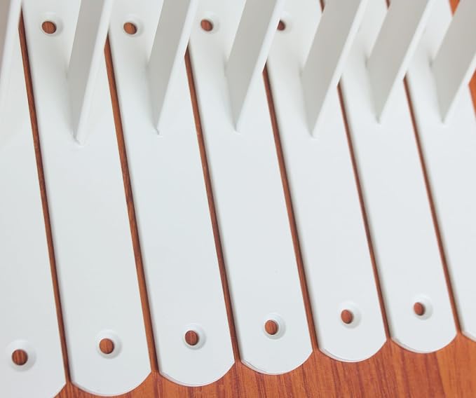 8 Pack L10 x H 8" White Heavy Duty Shelf Brackets - Image 3