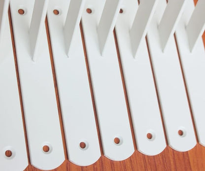 8 Pack L10 x H 8" White Heavy Duty Shelf Brackets - Image 3