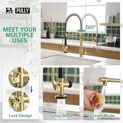 Brushed Gold Kitchen Faucet - Image 2