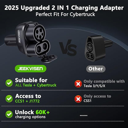 2025 Upgraded Cybertruck 2 in1 CCS & J1772 to Tesla Adapter, 250KW Fast Charging - Image 6