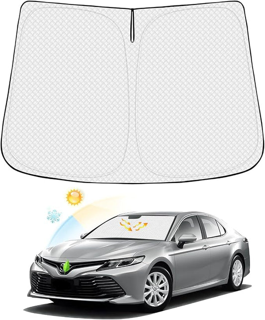 Windshield Sun Shade for 2018-2024 Toyota Camry Accessories Thicken 6-Layer by Canvcle