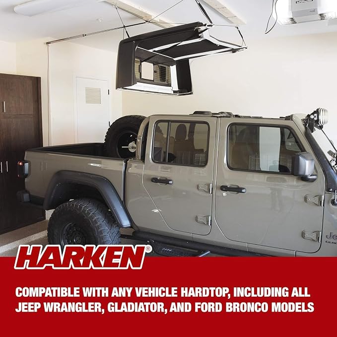 HARKEN - Truck Cap Overhead Garage Storage Hoist, Self-Leveling, Safe Anti-Drop - Image 3
