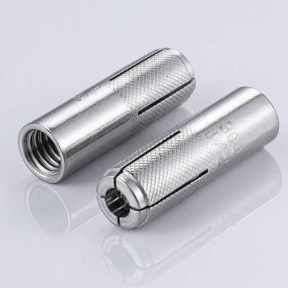 Wensilon 1/2"-13 Premium Stainless Steel Drop in Anchors Assortment, Knurled - Image 3