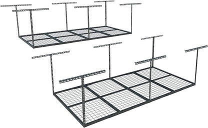 FLEXIMOUNTS 4x8 Overhead Garage Storage Rack, Adjustable Organization System by FLEXIMOUNTS