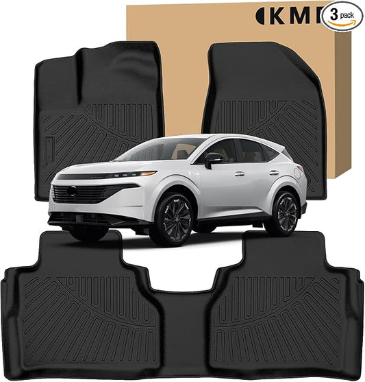 KMF Custom Fit Floor Mats for Nissan Murano 2025 Accessories, All Weather 3D by KMF