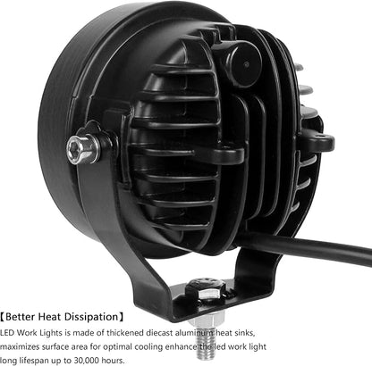 4 Inch Round Led Pod Lights, 60W Led Off Road Driving Fog Lights, Spot - Image 5