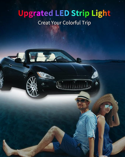 12V Car LED Strip Light, 24inch Car Interior Light Strip IP68 Waterproof - Image 2