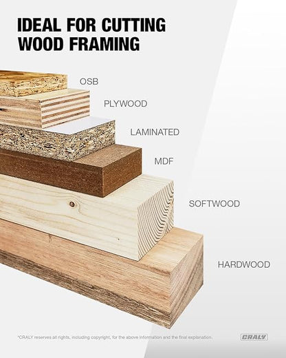CRALY 5-3/8 Inch 24T Wood Framing & 30T Metal & 50T Aluminum Cutting Circular - Image 3