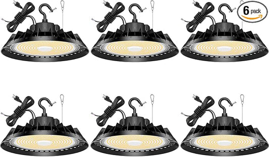 6Pack LED High Bay Lights, Super Bright 240W UFO High Bay LED Shop Lights by BBESTLED