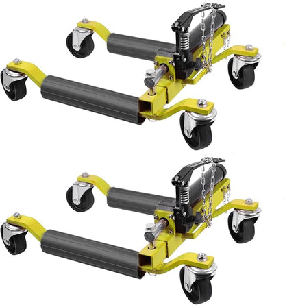 2 Pcs Car Wheel Dolly with Hydraulic Tire Jack, 1500LBS Capacity Trailer Dolly by GarveeTech