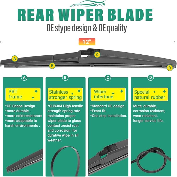 26" 16" 12" Windshield Wiper Blades Replacement - Image 4