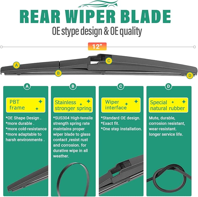 24" 17" 12" Windshield Wiper Blades Replacement - Image 4