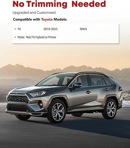 YHTAUTO Floor Mats Fit 2019-2025 Toyota RAV4, TPE All Weather Car Mats - Image 2