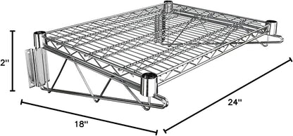 18" x 24" Chrome Wire Wall Mount Shelf - Image 2