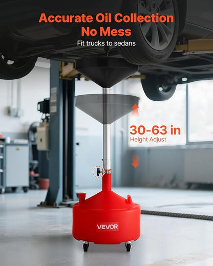 VEVOR 8 Gallon Waste Oil Drain Tank, Industrial Fluid Drain Tank - Image 2