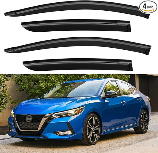 Window Visors Rain Guards for 2020-2025 Nissan Sentra, Out-Channel Window Vent by YQAUTEC