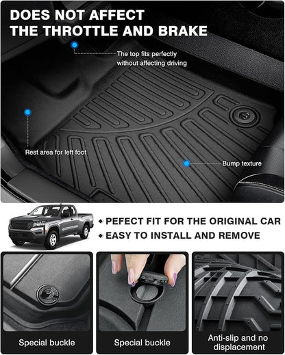 Powerty Floor Mats for 2022 2023 2024 2025 Nissan Frontier Accessories All - Image 4