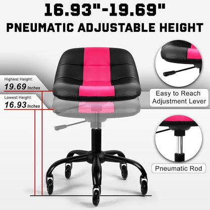 Rolling Stool with Wheels, Garage Shop Stool with Backrest, Roller Seat with - Image 4