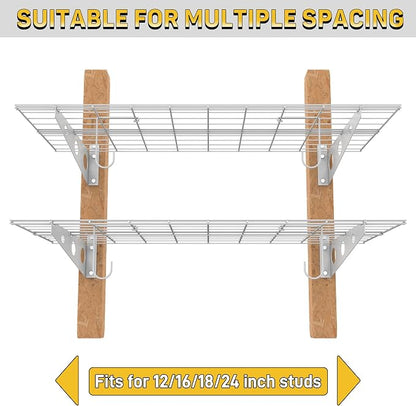 Ultrawall Garage Wall Shelves, 2 x 4 ft Wall Mounted Storage Shelves, Heavy - Image 4