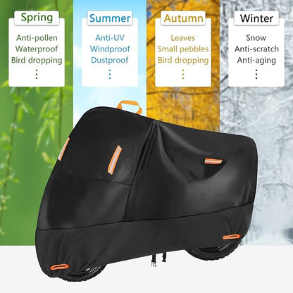 300D Heavy Duty Small Motorcycle Cover, Seceles All Season Durable Waterproof - Image 5