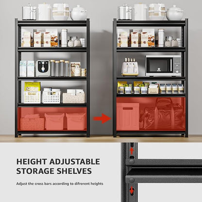 84" H x 47.24" W 5 Tier Metal Garage Shelves, 3000 LBS Adjustable Storage - Image 5