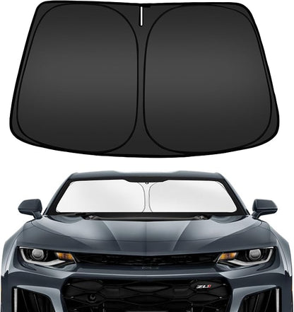 ARISMOTOR Windshield Sun Shade for Ch-evrolet Chevy Camaro 2016-2024, Custom by ARISMOTOR