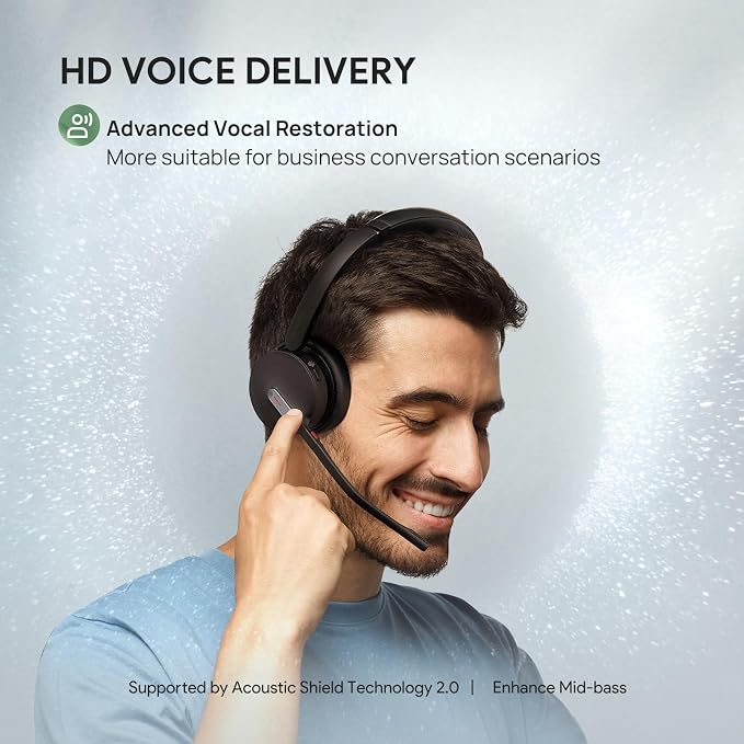 Yealink BH70 with Stand Wireless Bluetooth Headset with Microphone - Image 8