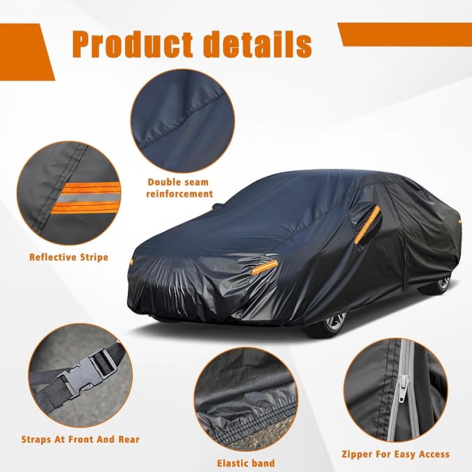 kayme 7 Layers Car Cover Custom Fit - Image 4