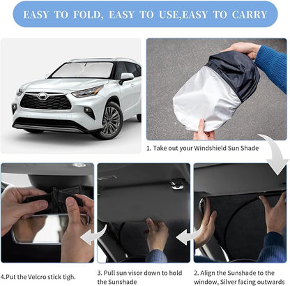 for Toyota Highlander 2020-2024 2025 2026 Sun Shade Sunshade Windshield Cover - Image 6