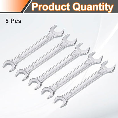 HARFINGTON 5pcs Double Open End Wrench 11mm x 13mm Metric 15 Degree Offset - Image 3