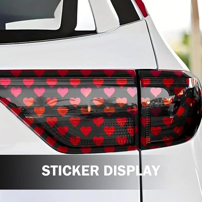 Car Rear Tail Light Lamp Stickers, Hollow Heart Pattern Sticker, Waterproof - Image 6