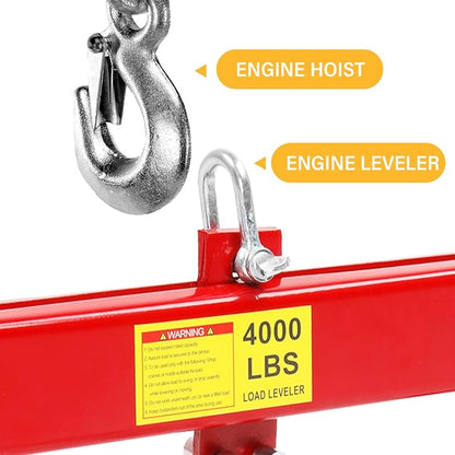 4000lbs 2 Ton Load Lever Engine Hoist Crane Cherry Picker Lift Tool Heavy Duty - Image 7