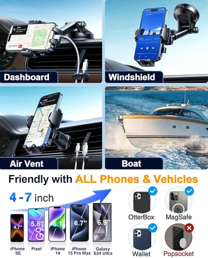 2025 YRU Ultimate Car Phone Holder Mount 【90+LBS Safest Strongest & Patent - Image 6