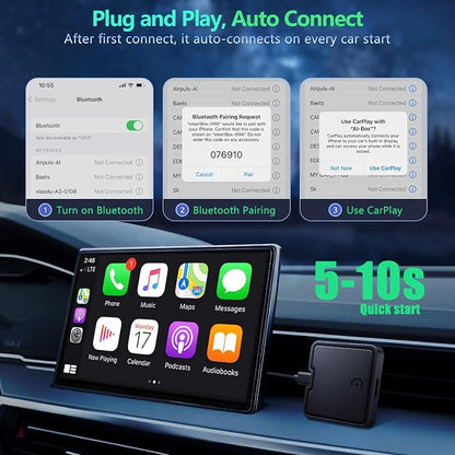 Wireless Carplay Adapter with Netflix YouTube TF Card Plug & Play, Wireless AI - Image 6