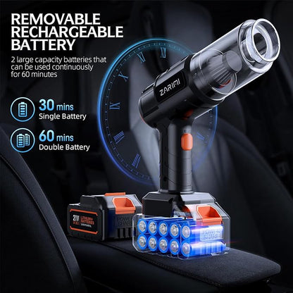 Car Vacuum Portable Cordless, 000Pa High Power Dust Buster, 6-in-1 Handheld - Image 3