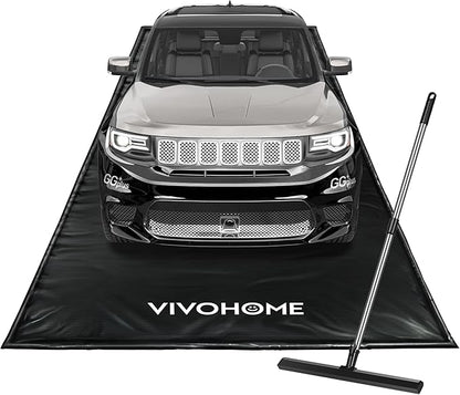VIVOHOME Containment Mat with Stay Put Corner, PVC Garage Mats by VIVOHOME