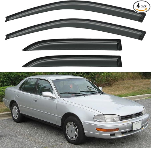 Window Visors Rain Guards Shield by YQAUTEC