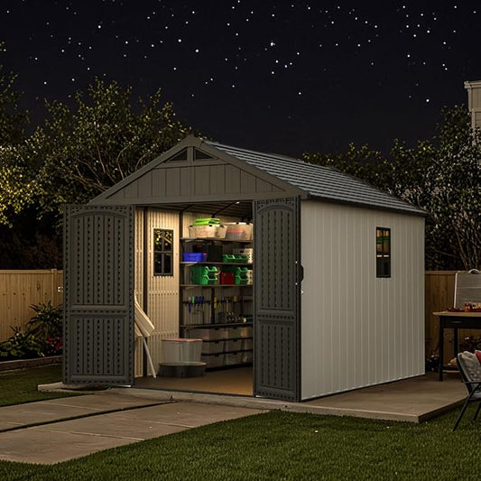 Patiowell 8 x 10 FT Resin Outdoor Storage Shed by Patiowell